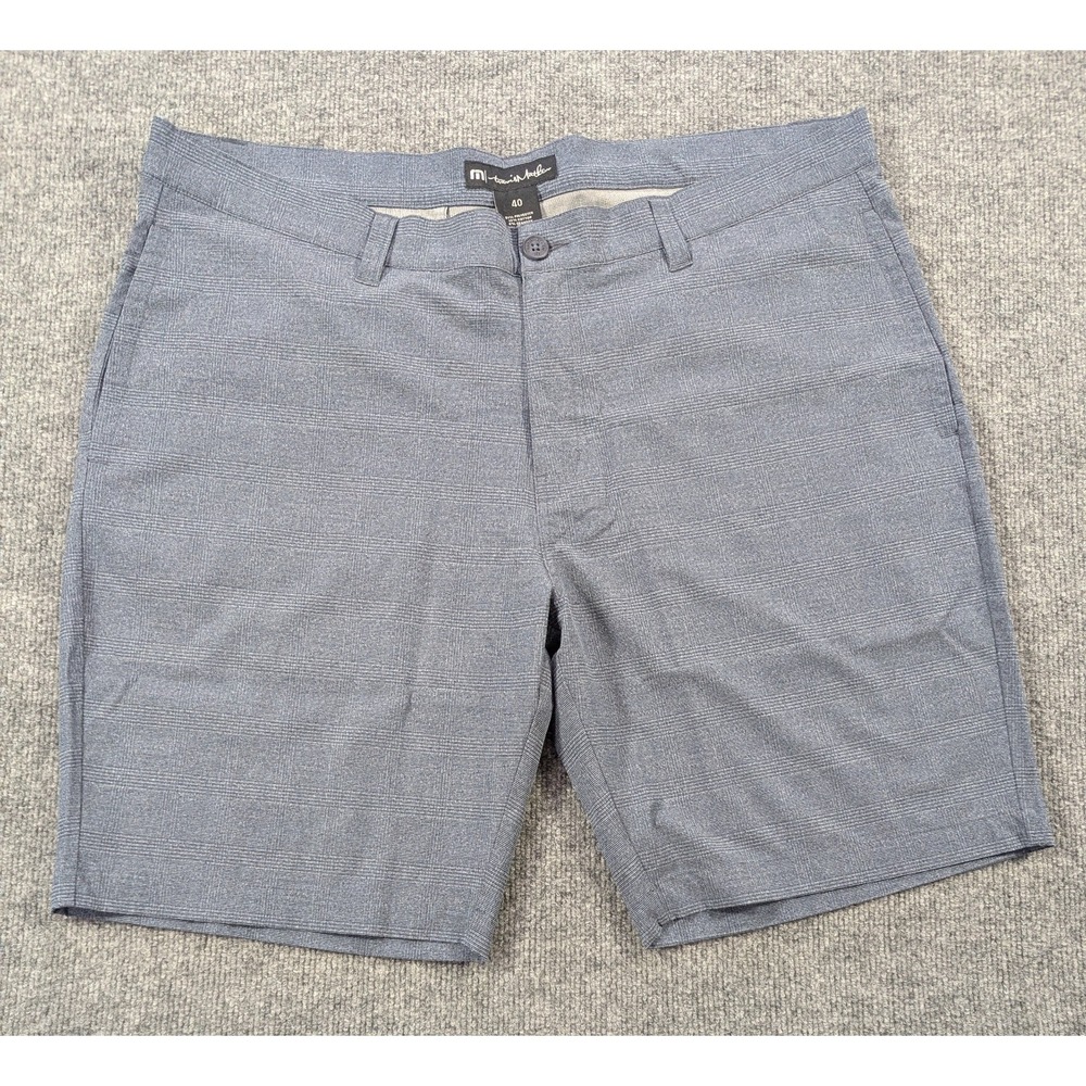 Travis Mathew Grommet Golf Shorts Men's Size‎ 40 Blue Nights Textured Striped